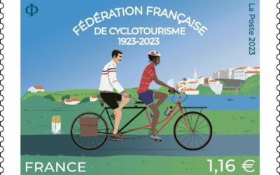 Timbre du centenaire de la Fédération Française du CycloTourisme